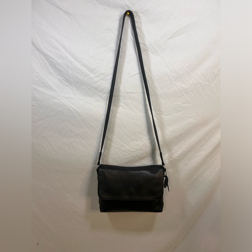 Vintage Rolfs Dark Green Leather Crossbody Flap Bag - Minimalist Boho